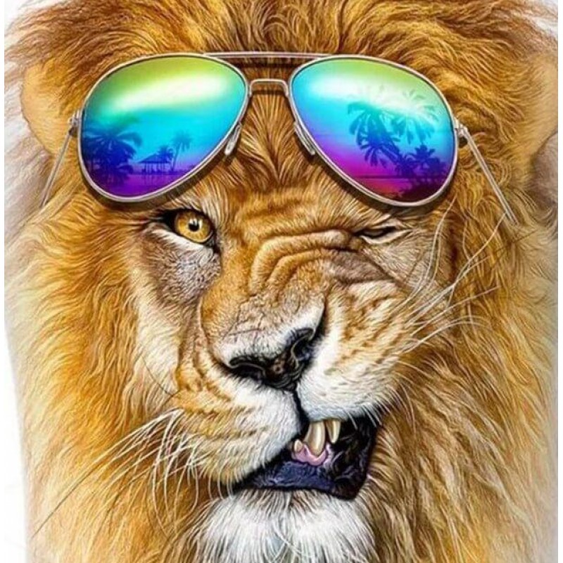 Löwe mit Sonnenbril...