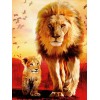 Kleiner Löwe folgt großem Löwen