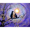 Katzenfreunde im Mondlicht