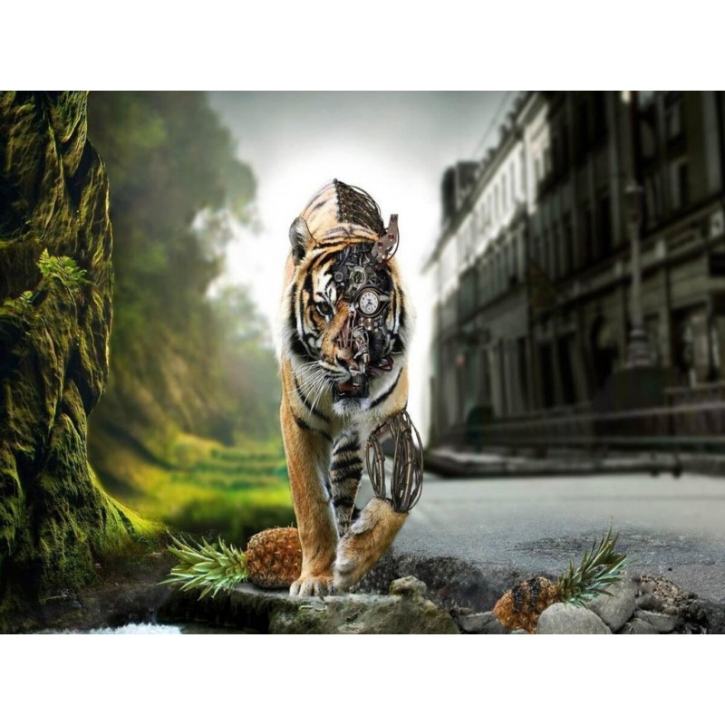 Halb Tiger Halb Robo...