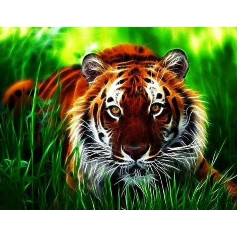 Bengalischer Tiger im Gras