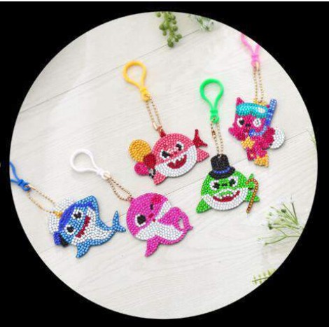 Schlüsselanhänger Cartoons 5 Stück