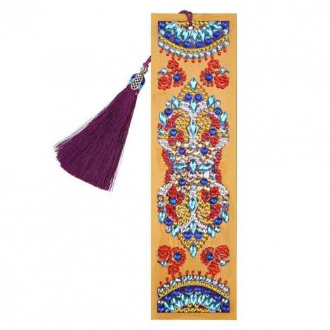 Lesezeichen Mandala Orange