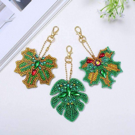 Schlüsselanhänger Stechpalmenzweige Weihnachten 3 Stück