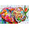 Elefant mit Tulpe | Exklusiv bei Diamond Painting Welt