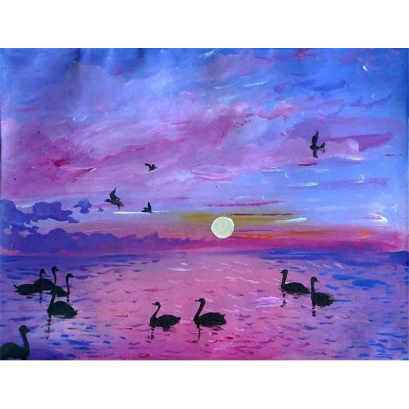 Malen von Seeschwän...