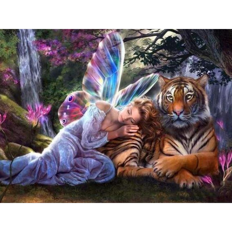 Tiger mit Mädchen