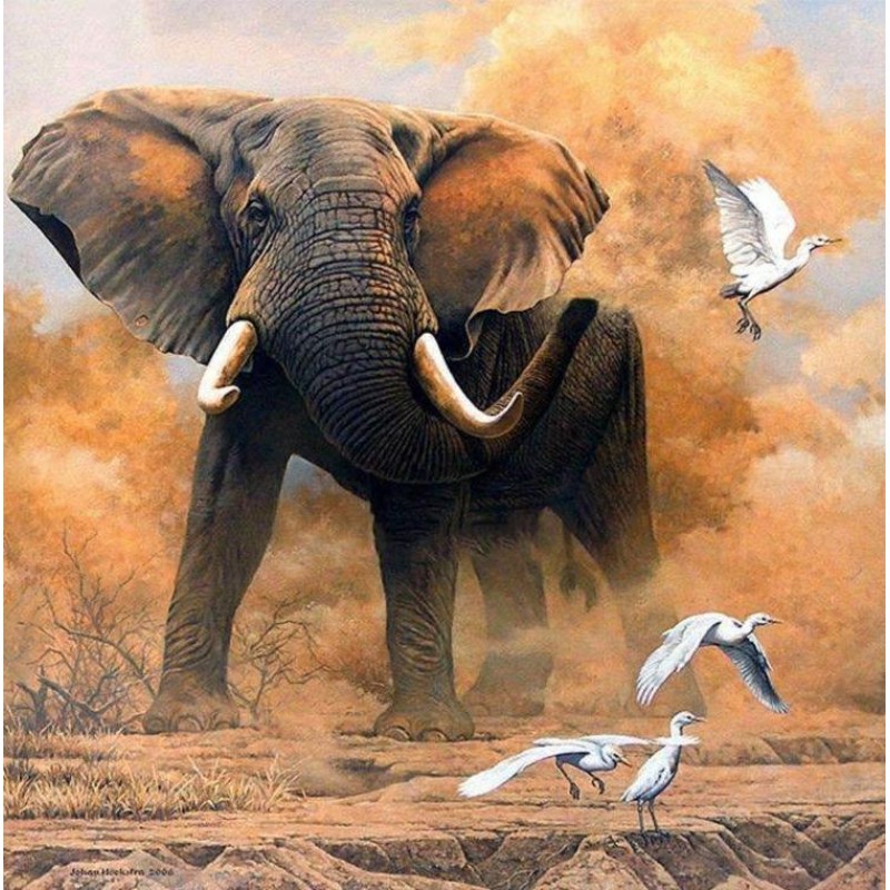 Elefant im Sand