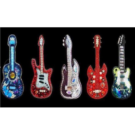 Schlüsselanhänger Gitarre 5 Stücke