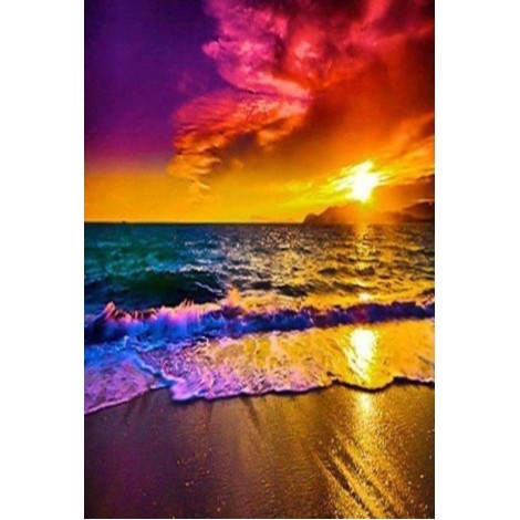 Sonnenuntergang Brandung Strand Meer