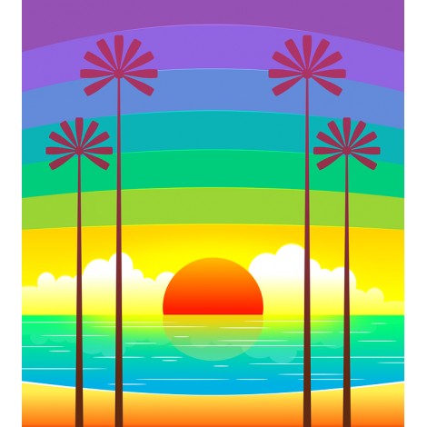 Tropischer Sonnenuntergang