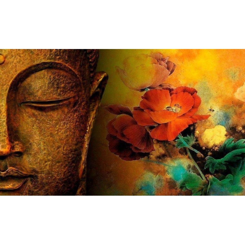 Buddha und Blume