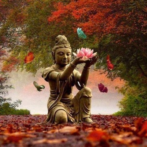 Buddha mit Lotusblume