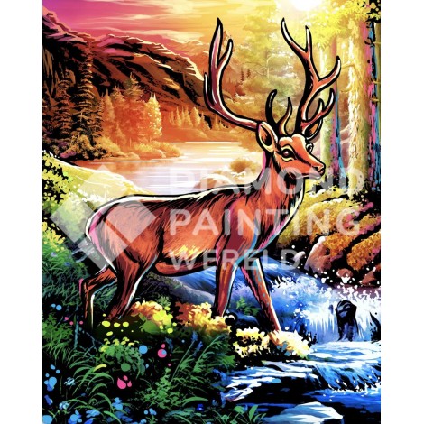 Hirsch am Fluss | Exklusives Design