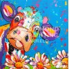 Kuh mit Blumen | Exklusiv bei Diamond Painting Welt