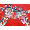 Zwei verrückte Giraffen | Exklusiv bei Diamond Painting Welt