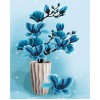 Blaue Blumenvase