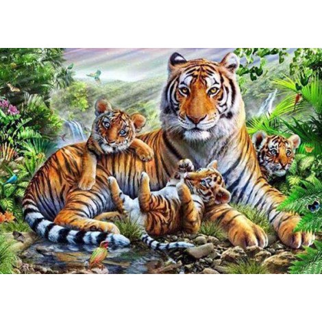Tiger mit Junges