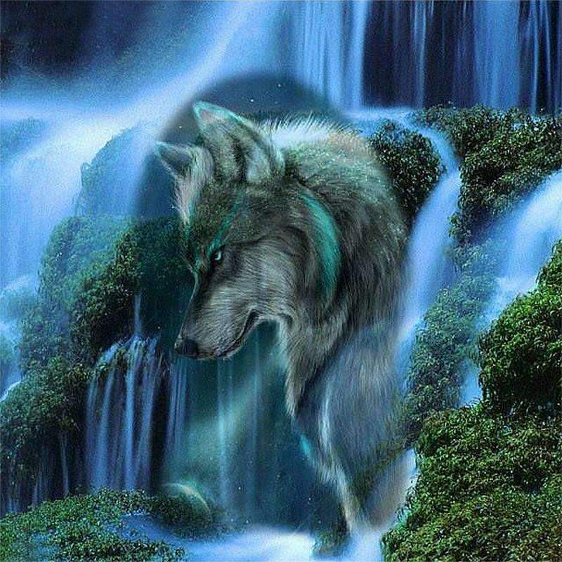 Wolf an einem Wasser...